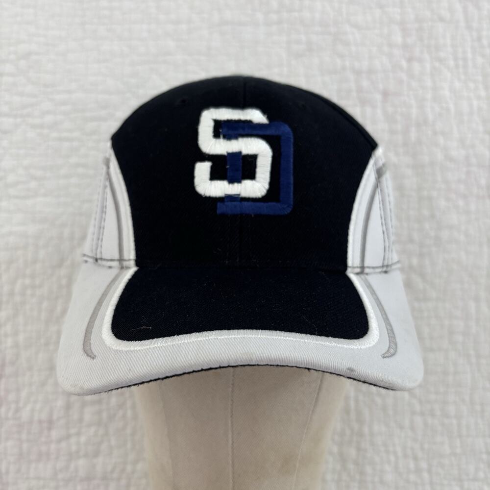 San Diego Padres Hat Cap Strap Back White MLB Baseball Logo Adjustable Mens